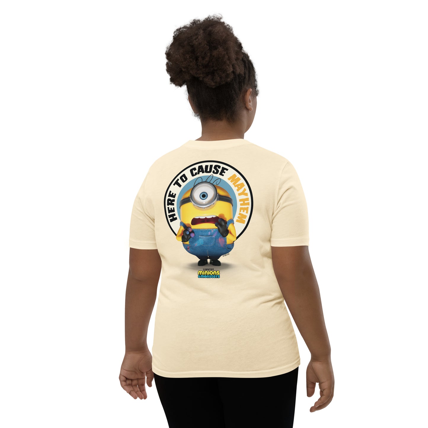 Minions & Monsters Personalized Kids T-Shirt Here to Cause Mayhem