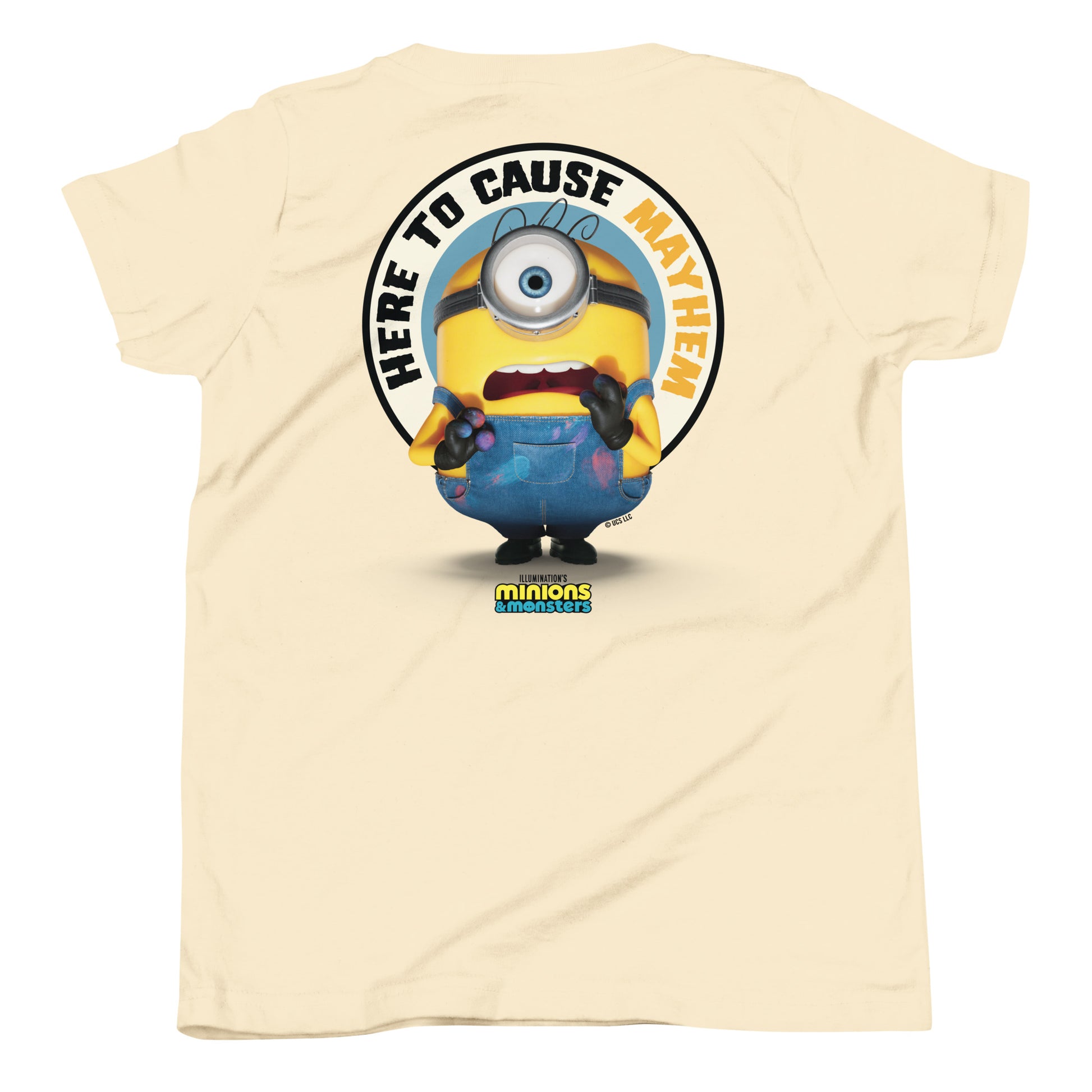 Minions & Monsters Personalized Kids T-Shirt Here to Cause Mayhem