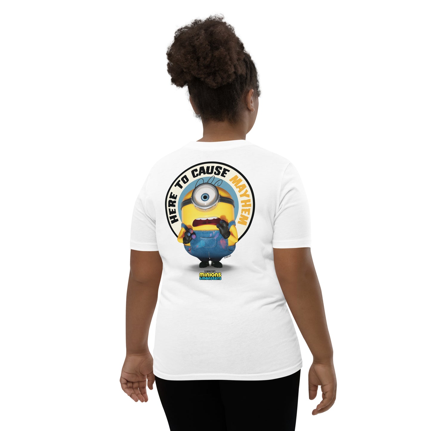 Minions & Monsters Personalized Kids T-Shirt Here to Cause Mayhem