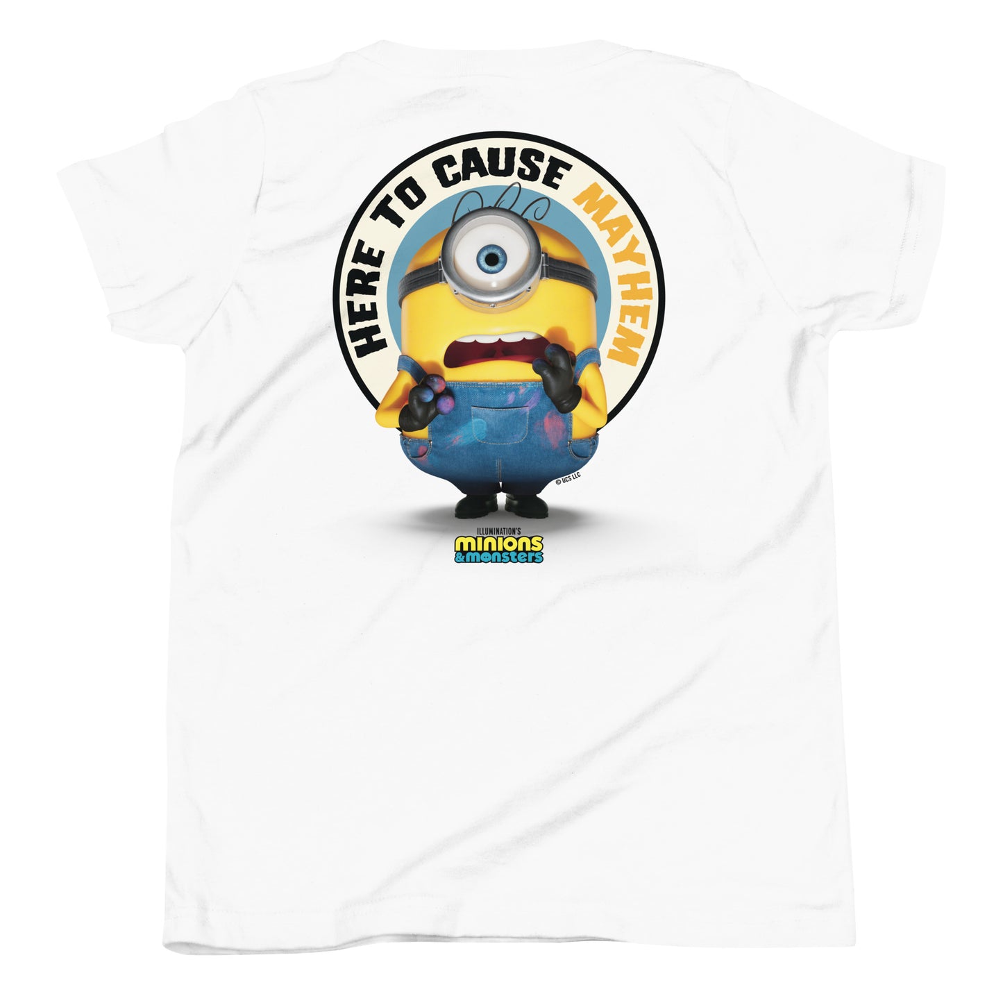 Minions & Monsters Personalized Kids T-Shirt Here to Cause Mayhem