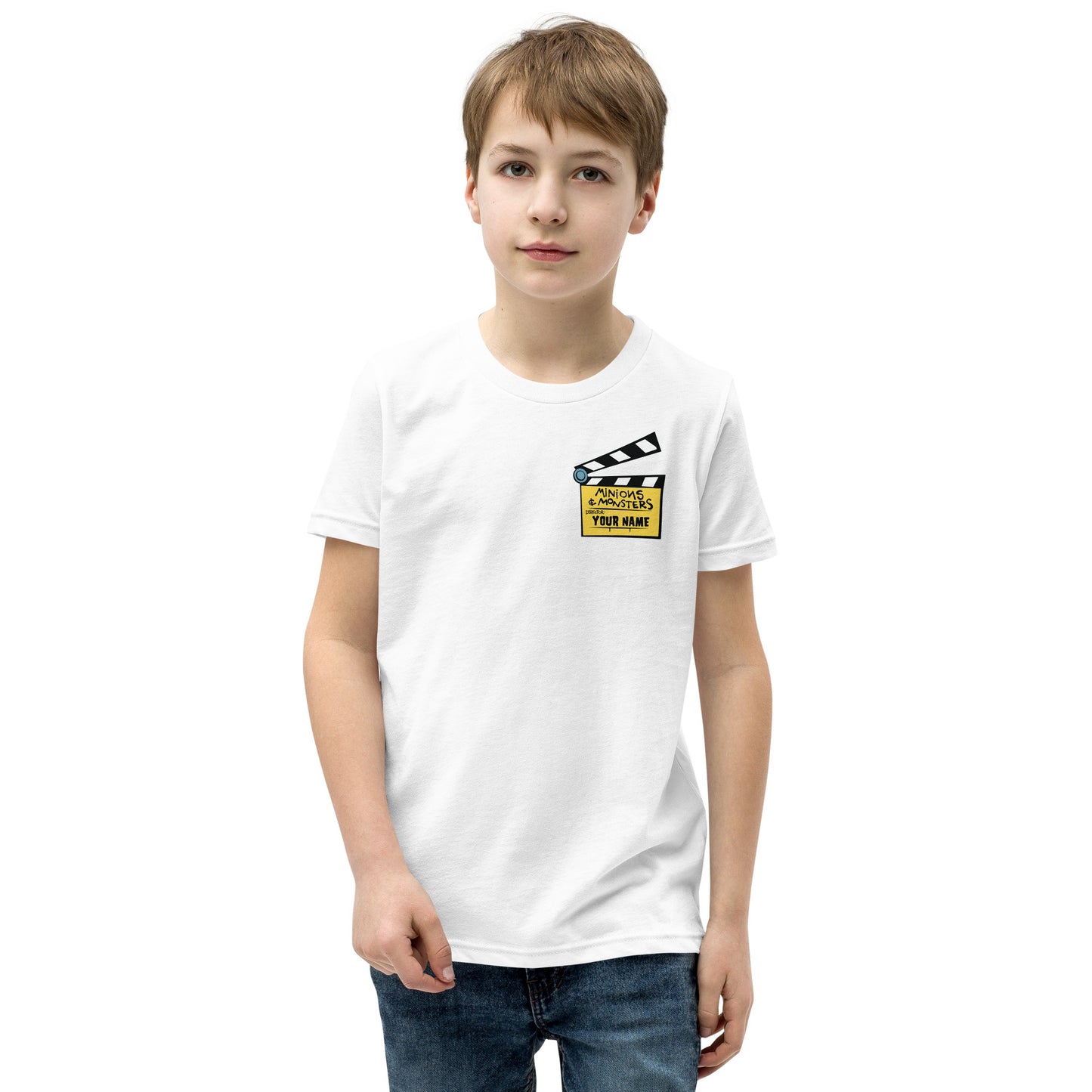 Minions & Monsters Personalized Kids T-Shirt Here to Cause Mayhem